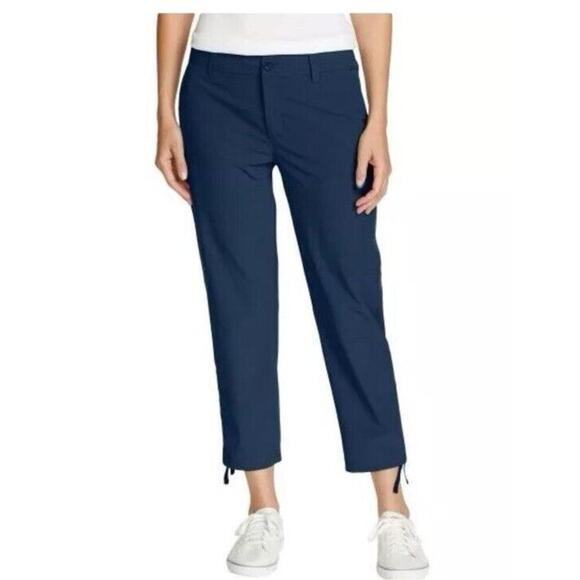 Eddie Bauer Pants - Eddie Bauer Navy Blue Women's Ripstop Crop Stretch Pant Size 4. AC9